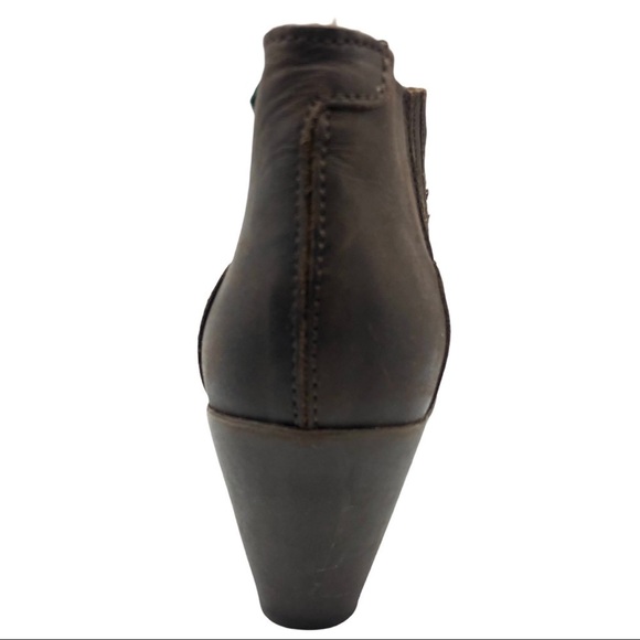 El Naturalista Brown Leather Slip On Heeled Ankle Boots Size 7 - Picture 4 of 10